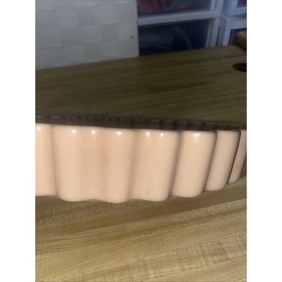 Quiche Baking Serving Dish Pan Fluted Edges Ceramic Glass 10” Diameter - Picture 5 of 6